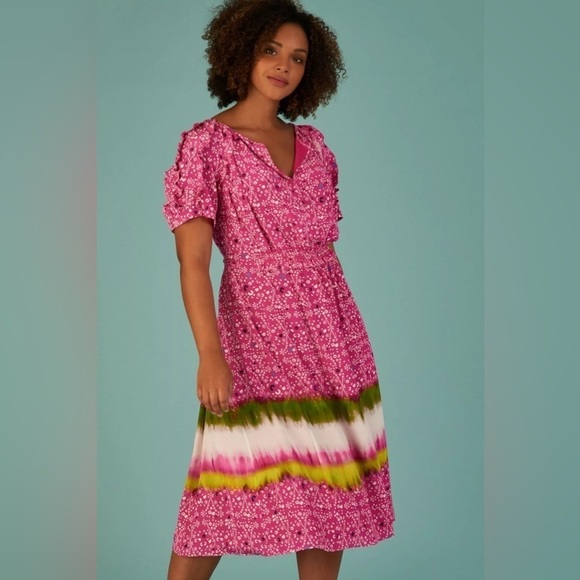 Tanya Taylor Luciana Silk MIDI Dress - Picture 8 of 10